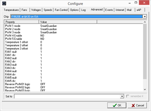 Go to the IT8620E advanced settings page